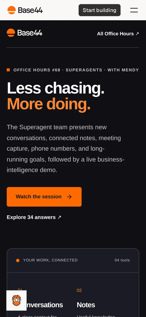 The session #68 recap on a phone.